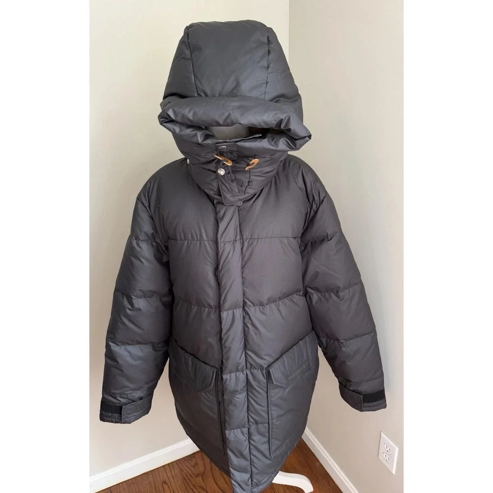 The North Face Men‎ L 77 Brooks Range 600 Down Fill Parka Coat Black Tan Jacket